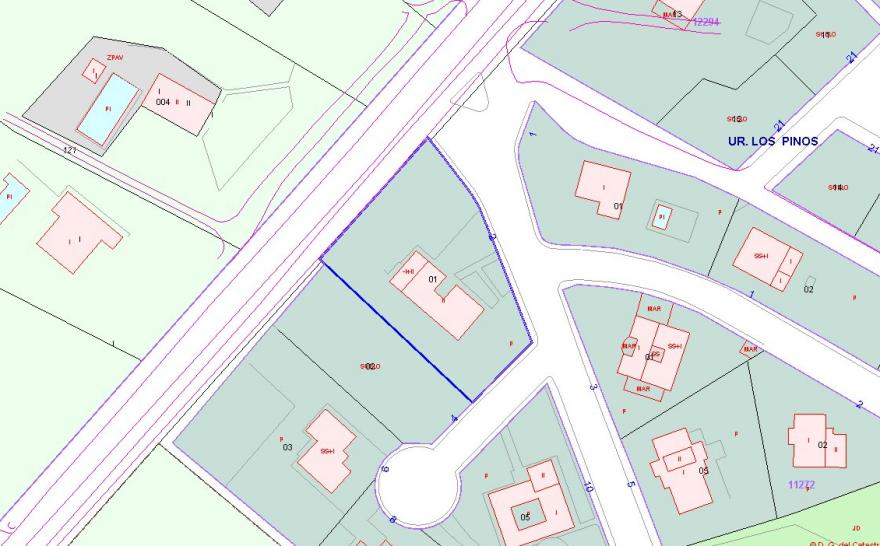 Plano de la finca en venta